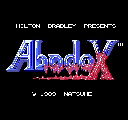 Abadox (USA) Title Screen